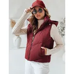 Vínová dámská prošívaná vesta LIKEHUGS s kapucí TY4976 Velikost: L