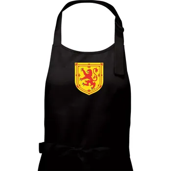 Kuchyňská zástěra Skotský lev na hrudi - Pánská zástěra na vaření - Univerzální velikost ( Černá )