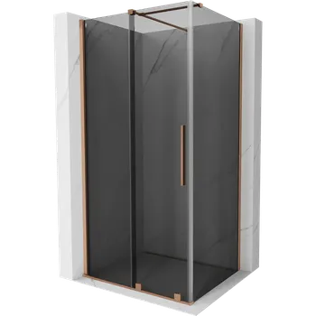 Mexen Velar sprchový kout posuvný 100 x 80 cm, grafit, kartáčovaná měď - 871-100-080-41-65 Sprchové kouty
