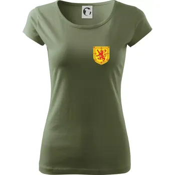Dámské tričko Skotský lev - prso - Dámské triko Pure - XL ( Khaki )