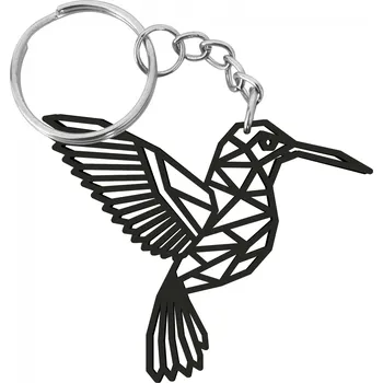 Dřevěný přívěsek KOLIBŘÍK POLYGONÁLNÍ Barva: černá