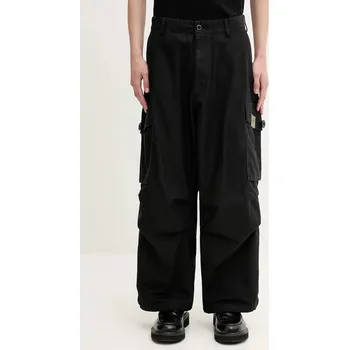 Pánské kalhoty Bavlněné kalhoty NEIGHBORHOOD Wide Cargo Pants, L, černá, 99X