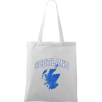 Scotland nápis s mapou - Taška bavlněná - 42 x 38 cm ( Bílá )
