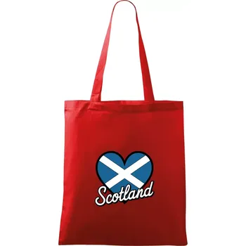 Scotland Srdce s vlajkou - Taška bavlněná - 42 x 38 cm ( Červená )