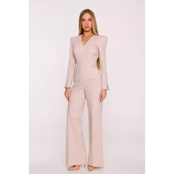 Dámský overall M883 Kombinéza džínového vzhledu - béžová EU M