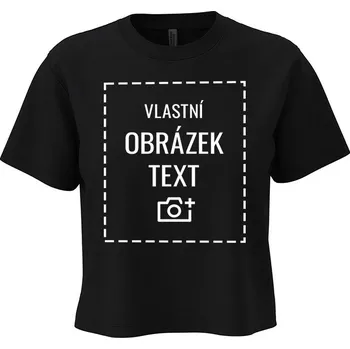 Dámský crop top s vlastním potiskem, Barva Černá, Velikost 2XL, Canvas Dámský crop top Bezvatriko.cz