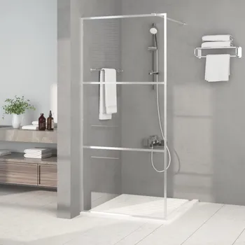 vidaXL Sprchová zástěna walk-in stříbrná 90 x 195 cm čiré ESG sklo