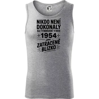 Nikdo není dokonalý ale ti narození v roce 1954 jsou zatraceně blízko - Tílko pánské Core - S ( Tmavě šedý melír )