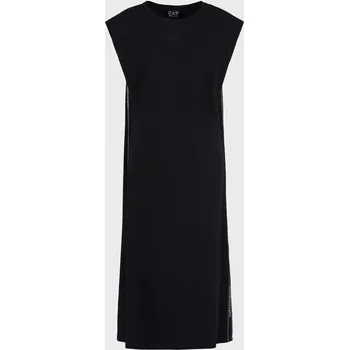 Dámské šaty Dámské Šaty EA7 TRAIN LOGO SERIES W DRESS TAPE 3DTA61TJ6SZ1200 – Černá M
