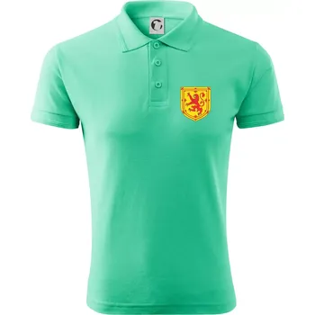 Pánská košile Skotský lev - prso - Polokošile pánská Pique Polo 203 - 5XL ( Mátová )