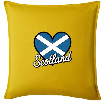 Polštář Scotland Srdce s vlajkou - Polštář 50x50 - 50x50 - Pouze potah ( Žlutá )