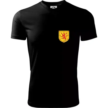 Skotský lev - prso - Dětské triko sportovní (dresovina) - 158 cm/12 let ( Černá )