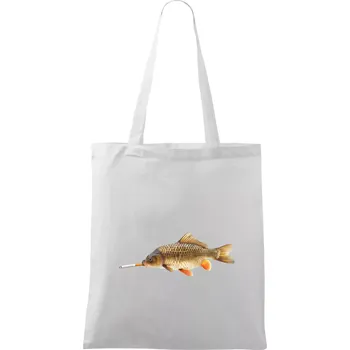 Nákupní taška Smokin' fish - Taška bavlněná - 42 x 38 cm ( Bílá )