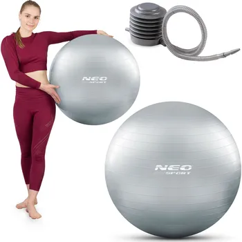 Neo-Sport Fit míč 65 cm NS-951 stříbrný + pumpa