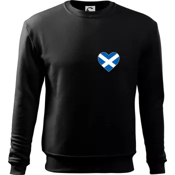 Chlapecké tričko Skotské srdce na prso - Mikina Essential dětská - 158 cm/12 let ( Černá )