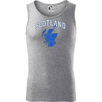 Scotland nápis s mapou - Tílko pánské Core - XL ( Tmavě šedý melír )