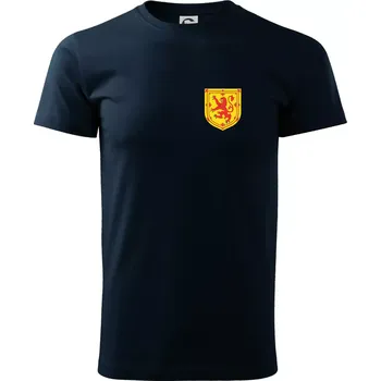 Pánské tričko Skotský lev - prso - Triko extra velké (5-8XL) - 7XL ( Námořní modrá (velmi tmavá - téměř černá) )