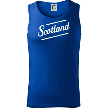 Scotland Vintage nápis - Tílko pánské Core - S ( Královská modrá )