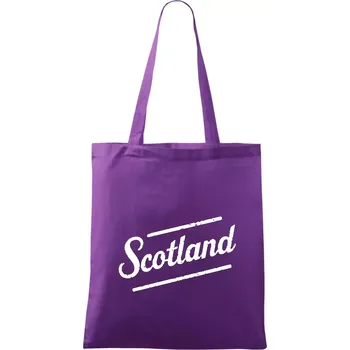 Scotland Vintage nápis - Taška bavlněná - 42 x 38 cm ( Fialová )