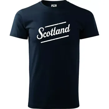 Pánské tričko Scotland Vintage nápis - Triko extra velké (5-8XL) - 6XL ( Námořní modrá (velmi tmavá - téměř černá) )