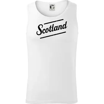 Scotland Vintage nápis - Tílko pánské Core - S ( Bílá )
