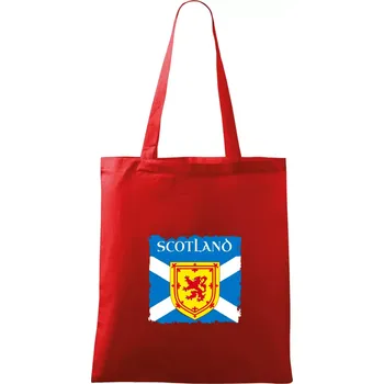Skotská vlajka s erbem lva - Taška bavlněná - 42 x 38 cm ( Červená )