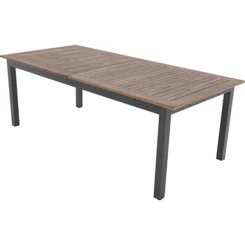 Zahradní sestava Doppler EXPERT WOOD Plus - rozkládací hliníkový stůl 220/280 x 100 x 75,5 cm