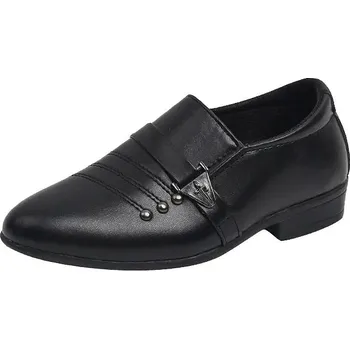 Pánské polobotky Kožené dětské slip-on boty – polobotky Velikost: 23, Barva (Varianta): Černá