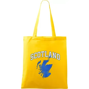 Scotland nápis s mapou - Taška bavlněná - 42 x 38 cm ( Žlutá )
