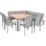 Doppler EXPERT PLUS AVERSA TEAK - 7-dílná hliníková jídelní souprava