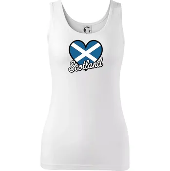Dámské tričko Scotland Srdce s vlajkou - Dámské tílko - L ( Bílá )