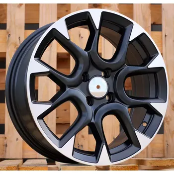Alu kolo Alu kola Racing Line B1675, 16x6.5 4x98 ET35, černá matná + leštění vhodné pro Fiat 500