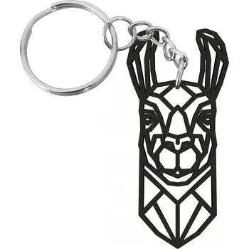 Dřevěný přívěsek LAMA POLYGONÁLNÍ Barva: mahagon