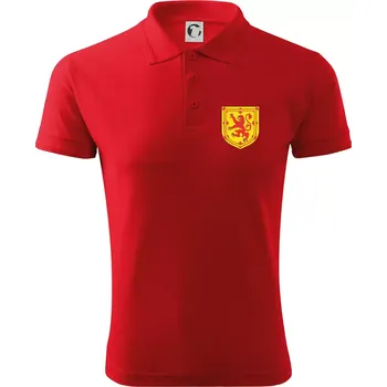 Pánská košile Skotský lev - prso - Polokošile pánská Pique Polo 203 - 4XL ( Červená )