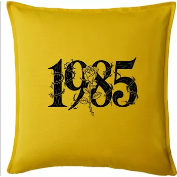Polštář Ročník s růží 1985 - Polštář 50x50 - 50x50 - Pouze potah ( Žlutá )