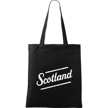 Nákupní taška Scotland Vintage nápis - Taška bavlněná - 42 x 38 cm ( Černá )