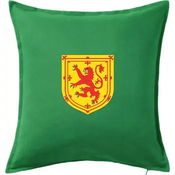 Polštář Skotský lev na hrudi - Polštář 50x50 - 50x50 - Pouze potah ( Středně zelená )