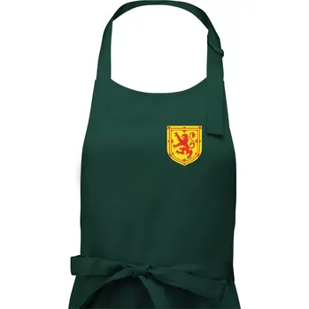 Kuchyňská zástěra Skotský lev - prso - Dámská zástěra na vaření - Univerzální velikost ( Lahvově zelená )