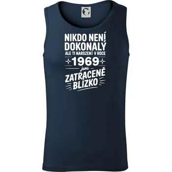 Nikdo není dokonalý ale ti narození v roce 1969 jsou zatraceně blízko - Tílko pánské Core - XL ( Námořní modrá (velmi tmavá - téměř černá) )