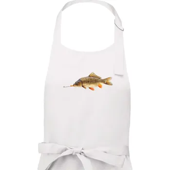 Kuchyňská zástěra Smokin' fish - Dámská zástěra na vaření - Univerzální velikost ( Bílá )