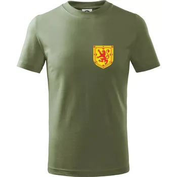 Skotský lev - prso - Tričko dětské bavlněné - 104-110cm / 3-4 roky ( Khaki )