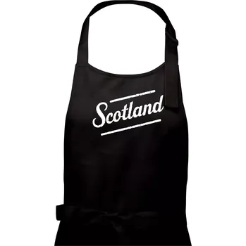 Kuchyňská zástěra Scotland Vintage nápis - Pánská zástěra na vaření - Univerzální velikost ( Černá )