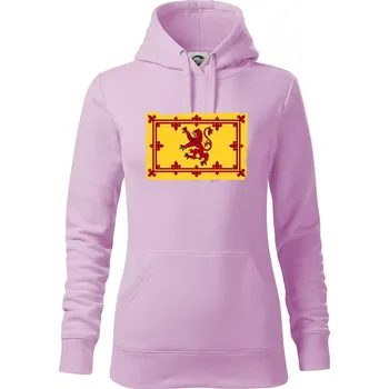 Dámská mikina Královský prapor Skotska - Mikina dámská Cape s kapucí - L ( Orchid )