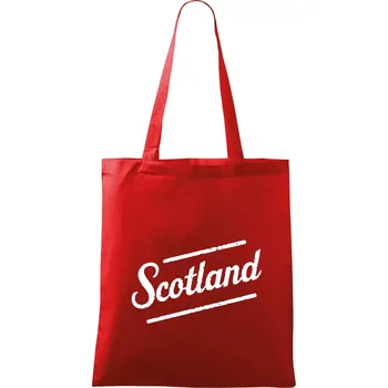 Scotland Vintage nápis - Taška bavlněná - 42 x 38 cm ( Červená )