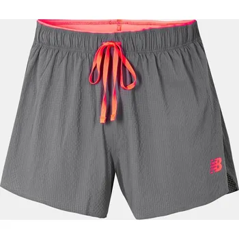 Pánské kraťasy New Balance Performance Running Shorts Grey/Red L