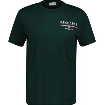 Pánské tričko Tričko Gant Tarten Green 1167499 L