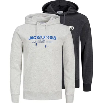 Pánská mikina Jack and Jones Alvis Pack Hoodie Black/White Mel S