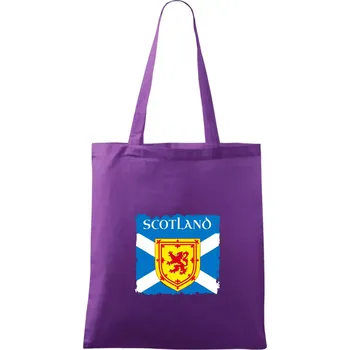 Skotská vlajka s erbem lva - Taška bavlněná - 42 x 38 cm ( Fialová )