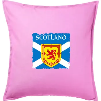 Polštář Skotská vlajka s erbem lva - Polštář 50x50 - 50x50 - Pouze potah ( Růžová )