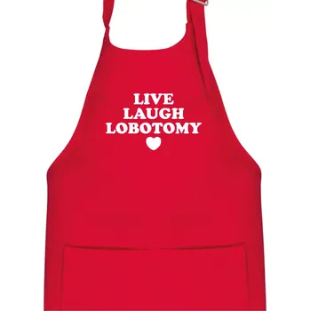 Kuchyňská zástěra Live laugh lobotomy - Dětská zástěra na vaření - Univerzální velikost ( Červená )